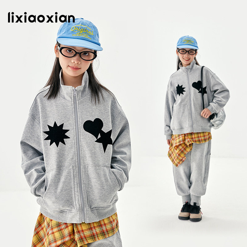 梨小闲女童春秋百搭休闲运动套装