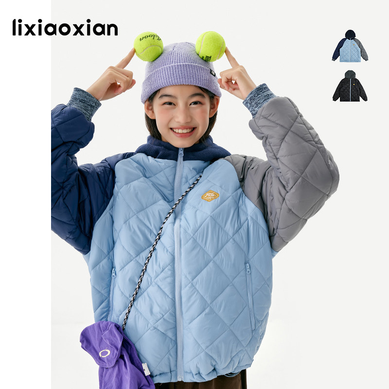 梨小闲原创菱格绗棉服