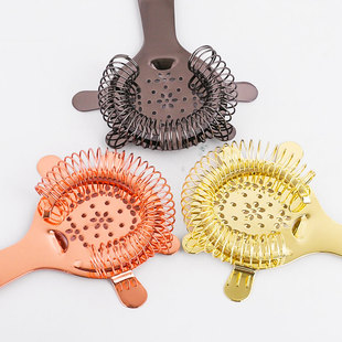 酒吧骑士 304日式梅花型四角过滤器滤冰器隔冰器Strainer专业酒具