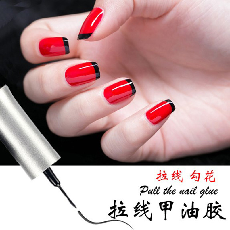 蔻丹美甲彩绘胶指甲油胶雕花芭比胶qq可缷光疗勾花拉线笔拉线胶