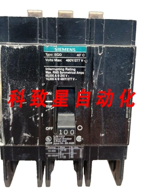 工业配件100安培式断路器480Y/277VAC3极65 KA BQD3100
