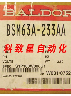 工业配件6000 RPM 200 V AC SMCO伺服电机BSM63A 233AA