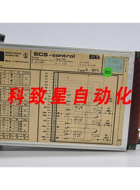 工业配件SCS-CONTROL STAFA 控制系统 AG 板 BSK4