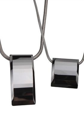 韩版切面情侣钨金吊坠定制刻字