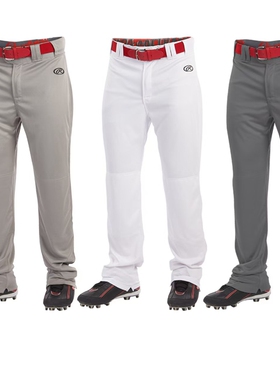 新款美规棒球裤直筒防滑厚薄款白色灰色侧条训练比赛强补成人儿童