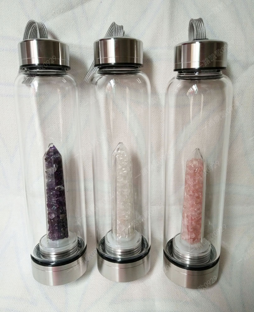 天然水晶柱水杯水疗正杯子水杯