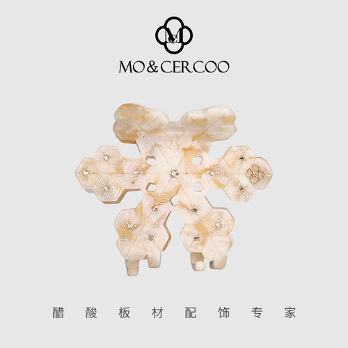 Mo&Cercoo抓夹醋酸高级感鲨鱼夹子雪花头饰轻奢百搭饰品发卡优雅