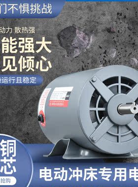 富通兴龙电机CCC认电动机冲床马达单项250W370W450一年内换新不修