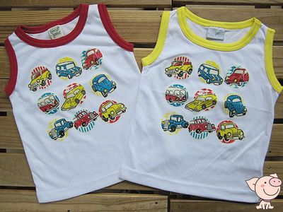 特价 SKIP LAND网格棉无袖背心T恤 汽车 小童码