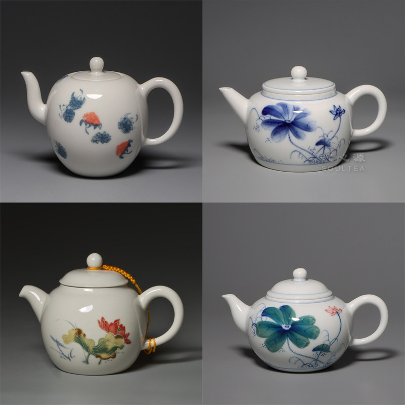 沁心源 台湾三希 牙白覆盆子 美人肩茶壶 德钟壶 官方正品 200ml