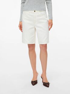 官网同步外贸原单大牌夏松紧腰弹力修身显瘦白色中裤短裤不透