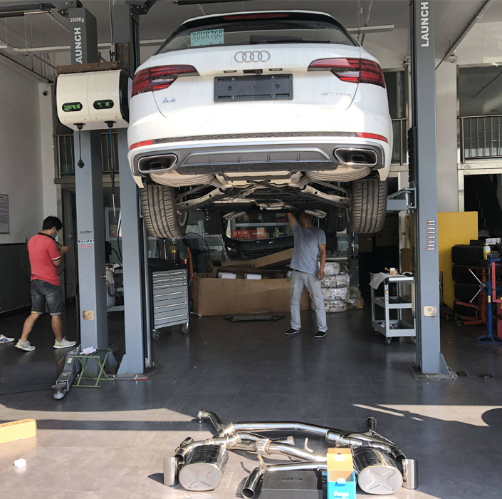 奥迪A4 B9 allroad  2.0T改装升级RES全段阀门排气 三元头段