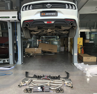 15-20款野马改装排气管四出中尾段阀门排气超跑声浪低沉浑厚