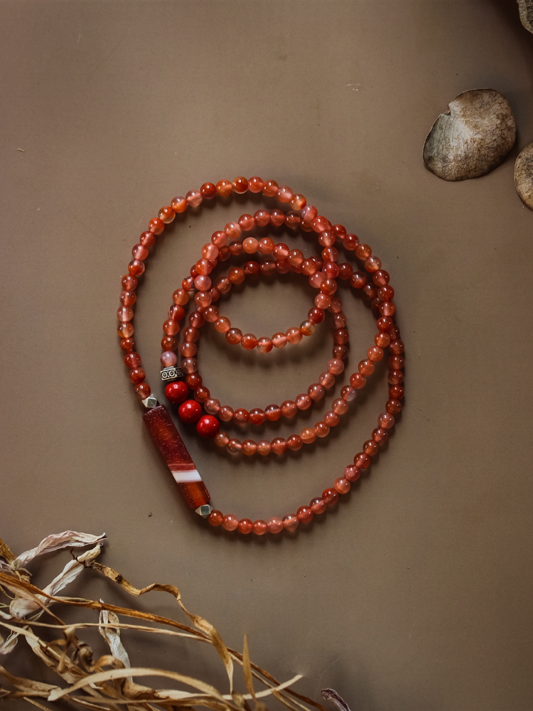 원래 디자인 천연 남부 붉은 마노 팔찌 얼음 부동 붉은 조디악 년 멀티 서클 여성의 작은 구슬 진사 선물