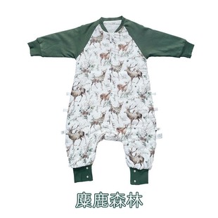 短袖 宝宝竹棉纱布分腿睡袋长袖 分夹棉防踢被睡衣 清仓 安旦断码