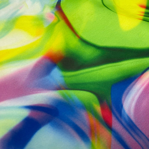 彩虹渐变数码印花高弹力四面弹