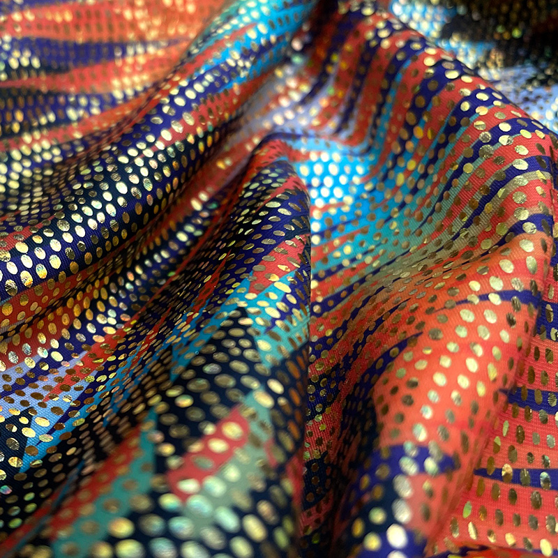 莱卡布烫金布料高弹力布四面弹力布料泳衣内衣内裤服饰服装面料