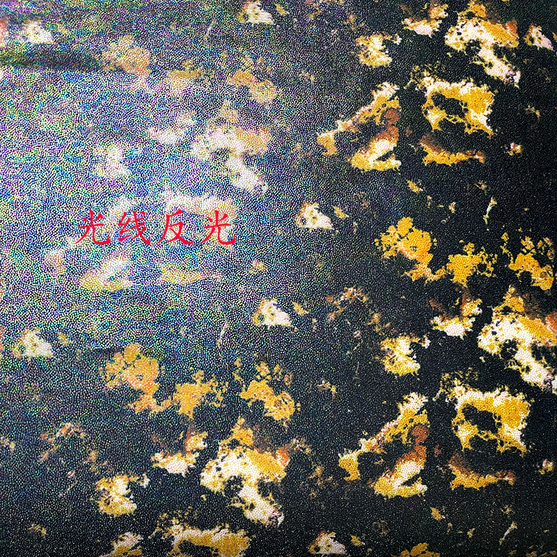 莱卡布烫金彩色指纹点烫金工艺高弹力布四面弹力服装内衣内裤布料