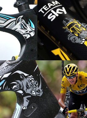 弗鲁姆Froome犀牛贴纸环法自行车公路车美化贴 超薄防水