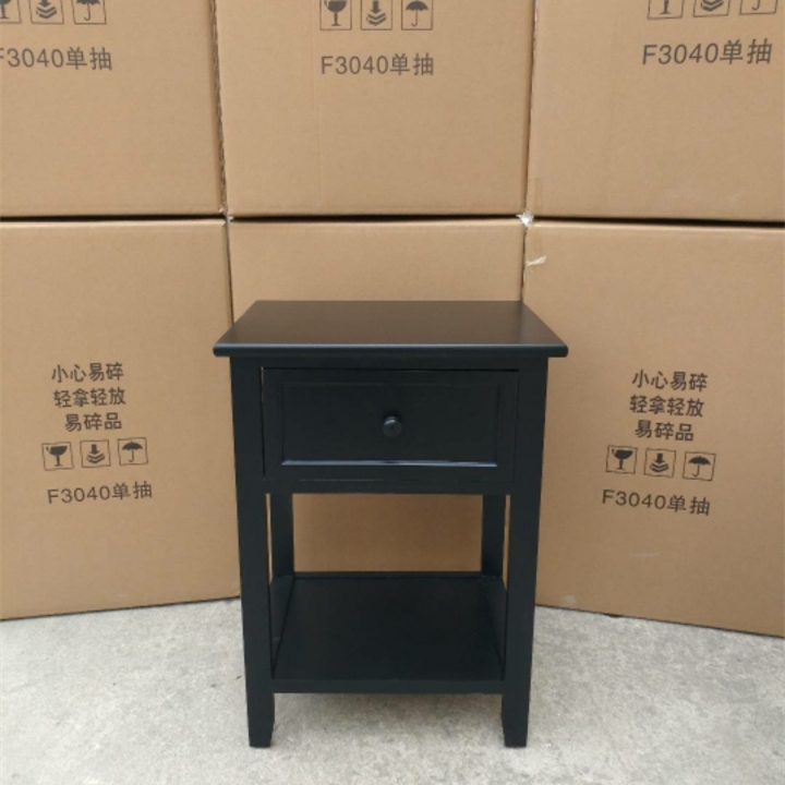 经典公寓小户型床头柜黑色
