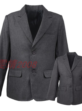 伊顿同款校服西服外套深灰色学院男童女童春秋制式西装英伦ABBGRA