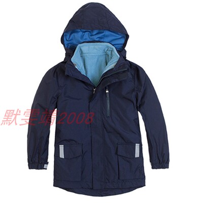 记德冲锋衣校服藏青色两件套