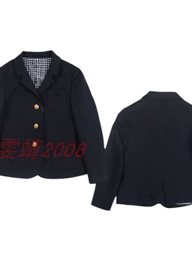 女童学生春秋藏青色外套西服