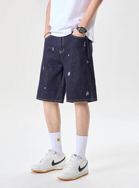 牛仔短裤男夏季外穿五分裤潮流宽松韩版5分薄款休闲中裤夏天百搭