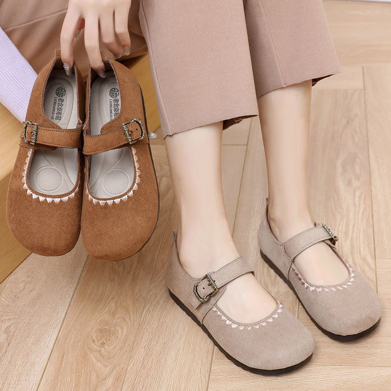 玛丽珍鞋女复古圆头勃肯鞋2026新款春季女鞋时尚舒适平底浅口单鞋,女鞋,玛丽珍鞋,淘宝优惠券,粉丝福利购,淘宝优惠卷