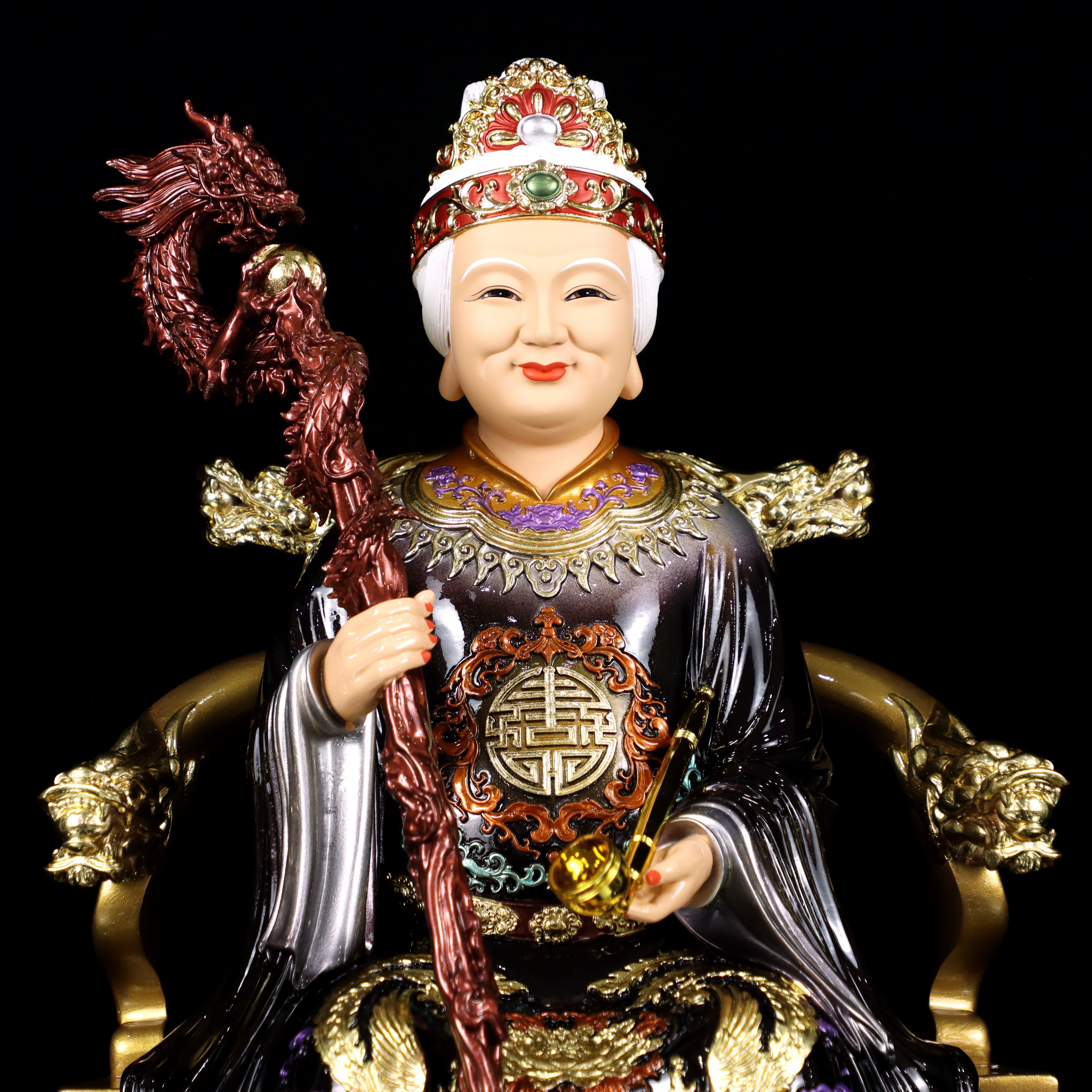 黑老太太神像黑妈妈黑老太树脂佛像家用客厅祝福人物桌面精致摆件