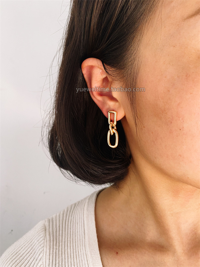 金色链形耳钉 铜镀真金 手工diy饰品配件 半成品材料,饰品/流行首饰/时尚饰品新,其他DIY饰品配件,淘宝优惠券,粉丝福利购,淘宝优惠卷