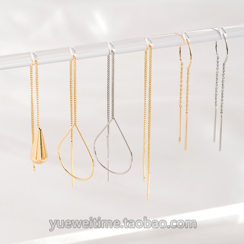 简约耳线耳环铜镀真金DIY饰品