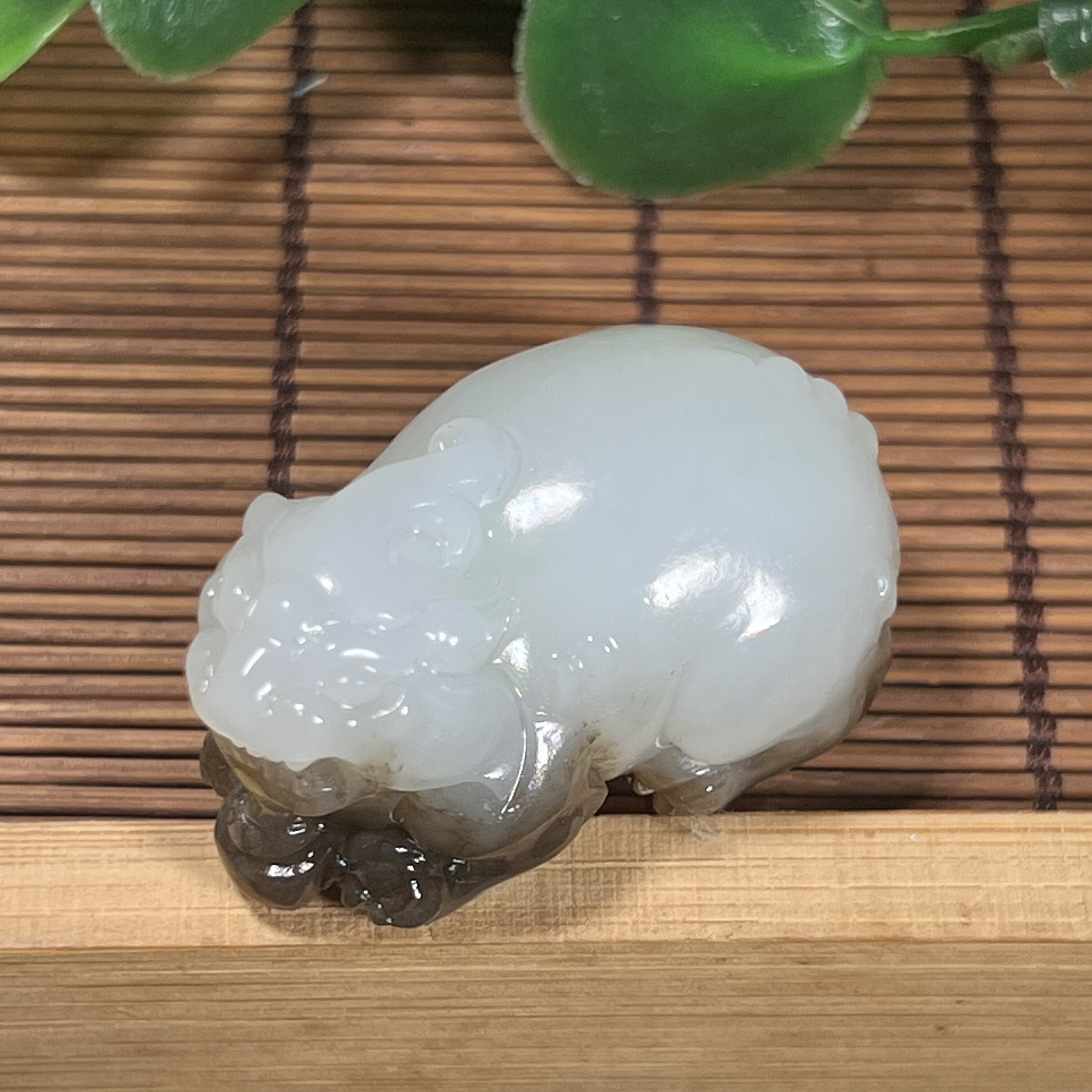 和田玉糖羊脂白玉貔貅吊坠挂件老坑料
