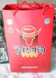 湖南特产新晃黄牛肉 富桥牛肉干红色精装礼盒装600克