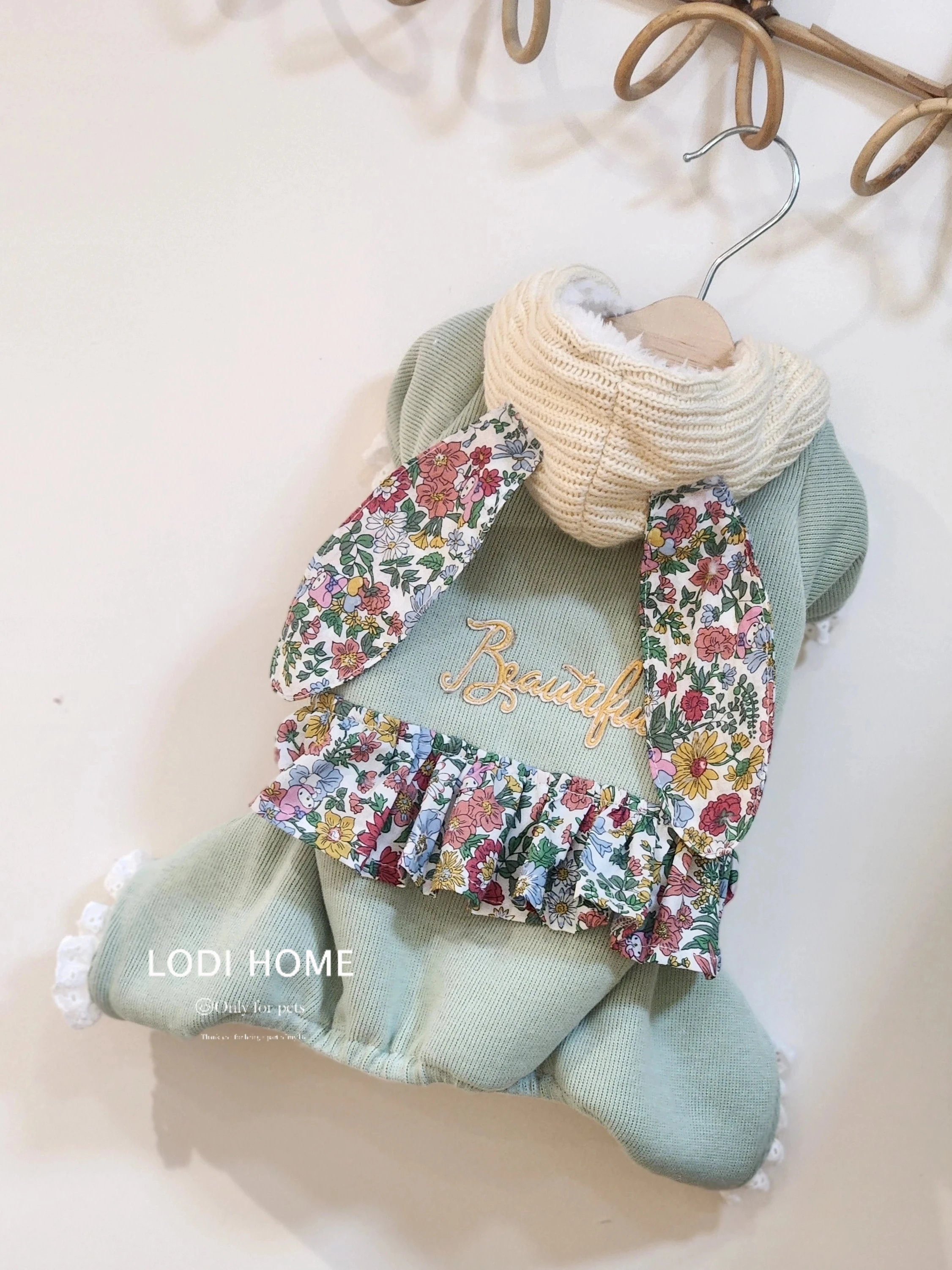 洛迪家比熊贵宾秋冬碎花兔耳四脚猫咪泰迪猫狗宠物小中型犬衣服,宠物/宠物食品及用品,狗宠物服装/雨衣,淘宝优惠券,粉丝福利购,淘宝优惠卷