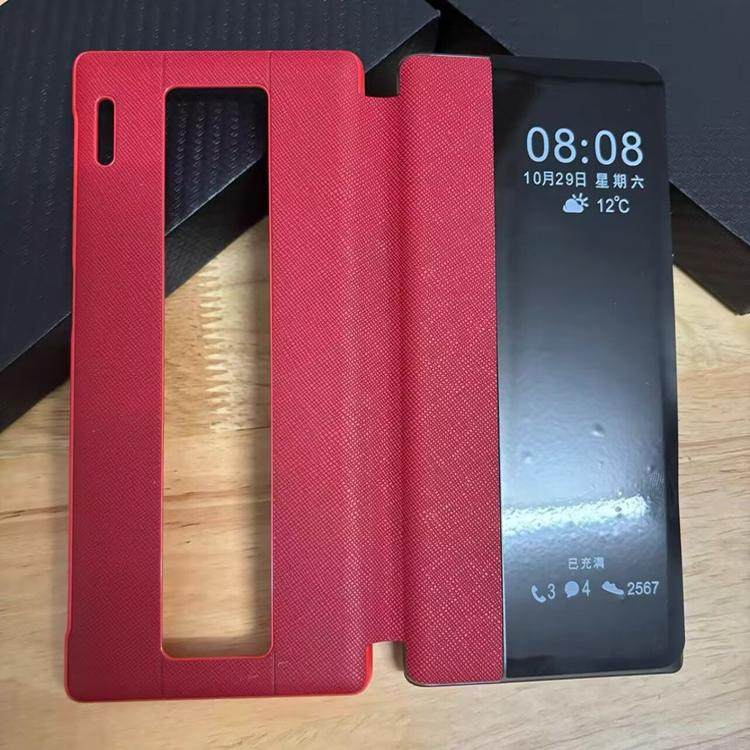 适用于华为Mate30rs保时捷设计真皮手机壳mate30RS限量版智能视窗翻盖商务皮套mate30rs保时捷智能休眠保护套