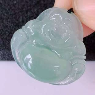 天然翡翠A货如意吊坠冰种玉石男女同款 挂件