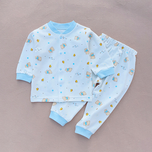 对扣开衫 卡通套装 男女宝宝空调服638 长裤 康欣儿纯棉春秋婴儿长袖
