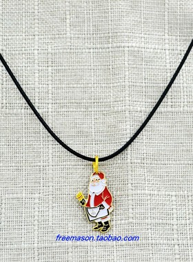 欧美圣诞老人共济会镀金挂饰吊坠