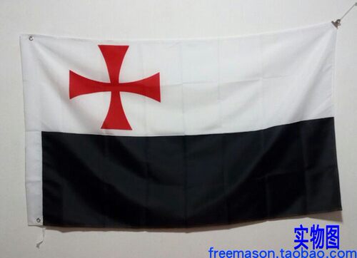 Knights Templar Flag圣殿骑士团出口骑士团影视道具旗帜布艺布画
