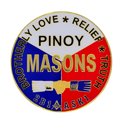 Philippines共济会菲律宾国旗Masonic纪念金属标志物尾标车标车贴
