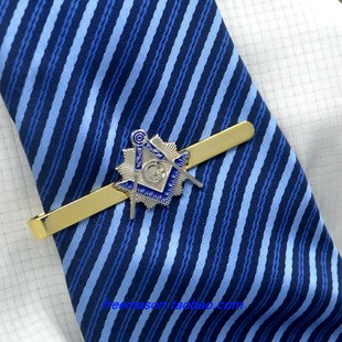 欧美风格共济会领带夹男装饰品职业西服领夹镀金别针