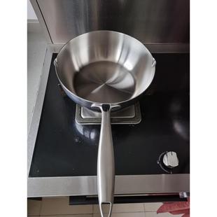 304不銹鋼三層鋼小炒菜鍋燉煲湯鍋電磁爐 三口之家煎炒煮鍋 24cm