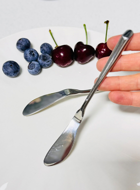 捡漏！外贸尾单18-10不锈钢马蹄果酱刀 黄油刀儿童奶油刀