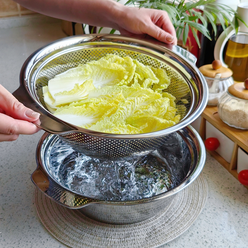 304不锈钢简约中式两用盆