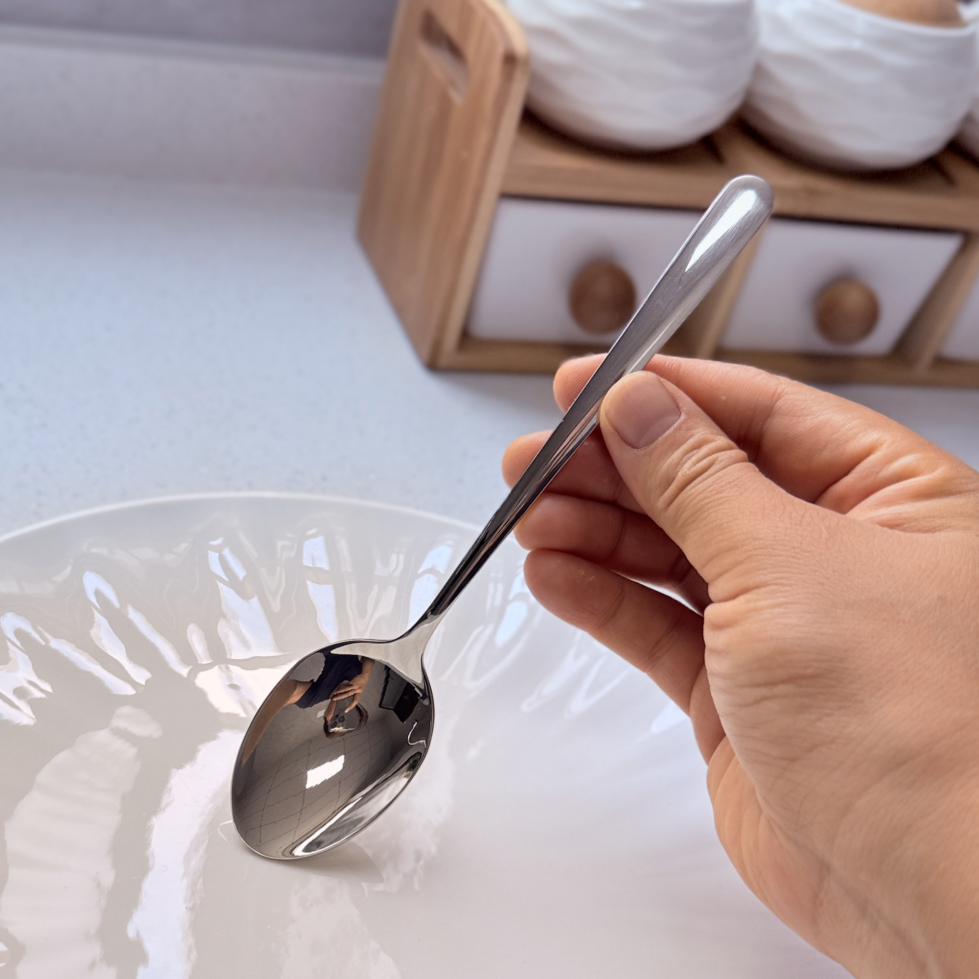 18-10不锈钢长柄韩式西餐勺