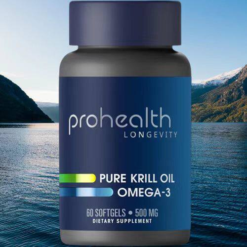 美国ProHealth 南极纯磷虾油Omega-3细胞关节500毫克60粒软胶囊