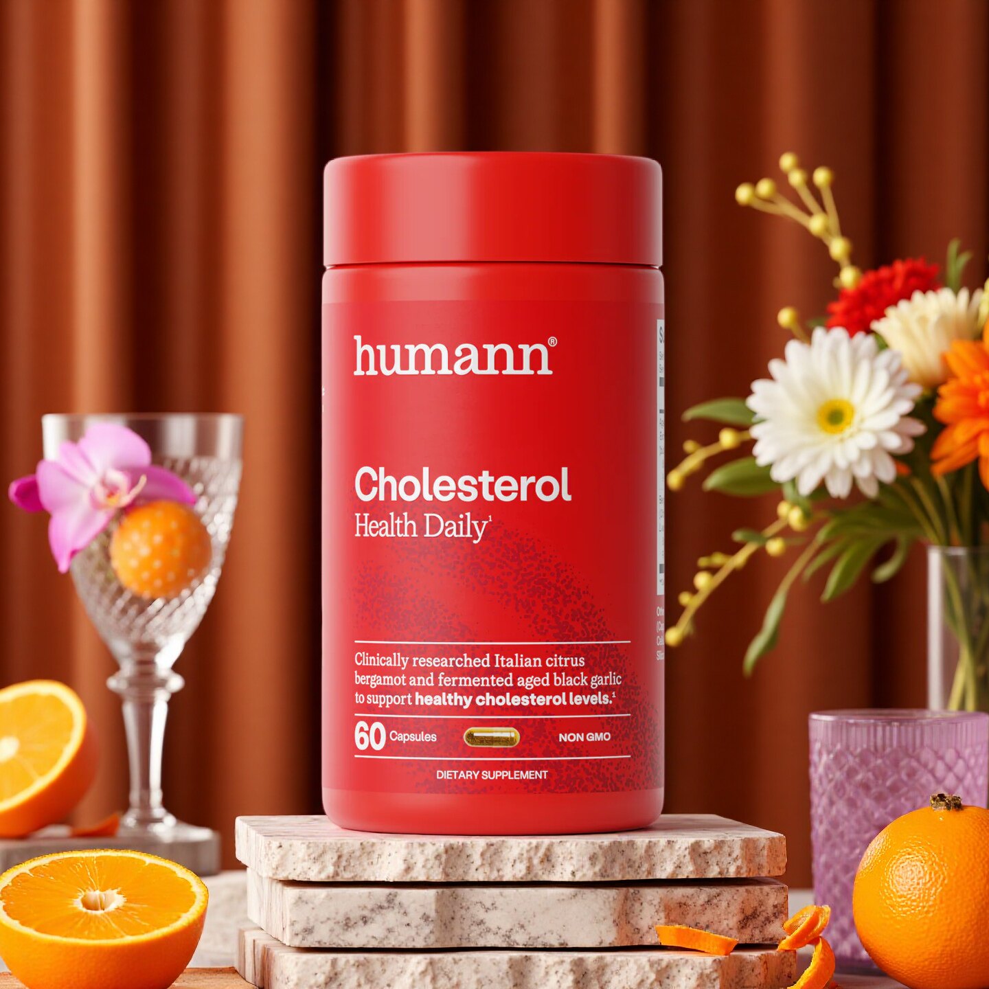 HumanN Cholesterol柑橘佛手柑和发酵陈年黑蒜助于胆固醇平衡健康