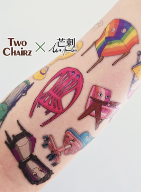 两把椅子×芒刺联名2（限量）|防水持久可爱彩虹纹身贴小图多巴胺