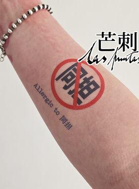 芒刺原创文身贴|对同担过敏|防水持久小众风高级感纹身贴|Tattoo